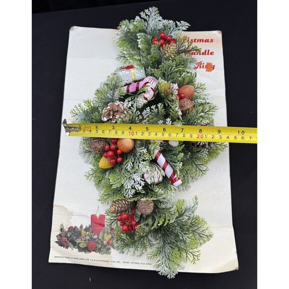 Vtg 1970’s J&M Enterprises Christmas Candle Ring Decoration Original Box - Picture 7 of 9